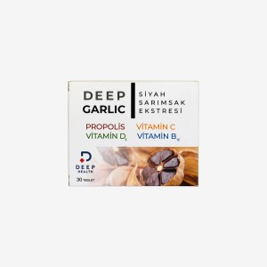 DeepGarlic, Siyah Sarımsak, Propolis, Vitamin C, Vitamin D3, Vitamin B12 İçeren Takviye Edici Gıda